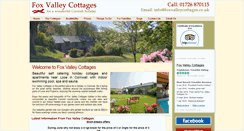 Desktop Screenshot of foxvalleycottages.co.uk